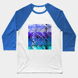 Brush strokes mint blue purple Baseball T-Shirt